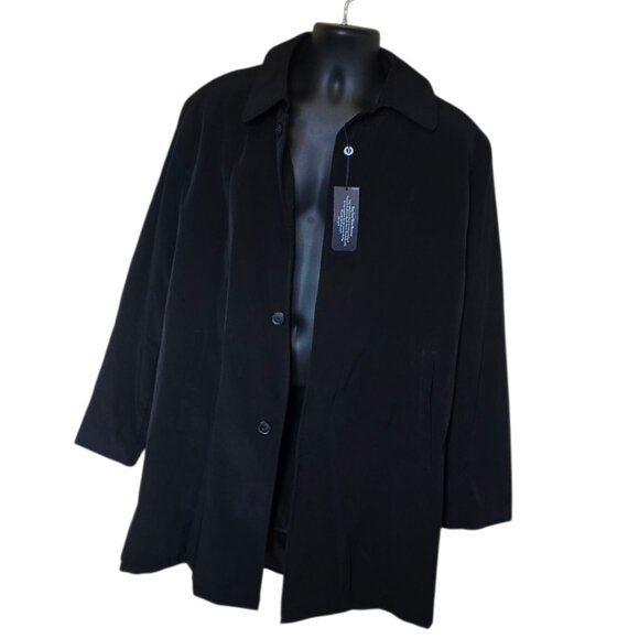 🏷️NWT  -  Men's Black TURNBURY Posner Trench Overcoat sz 44R  -  NWT🏷️ - Picture 1 of 11